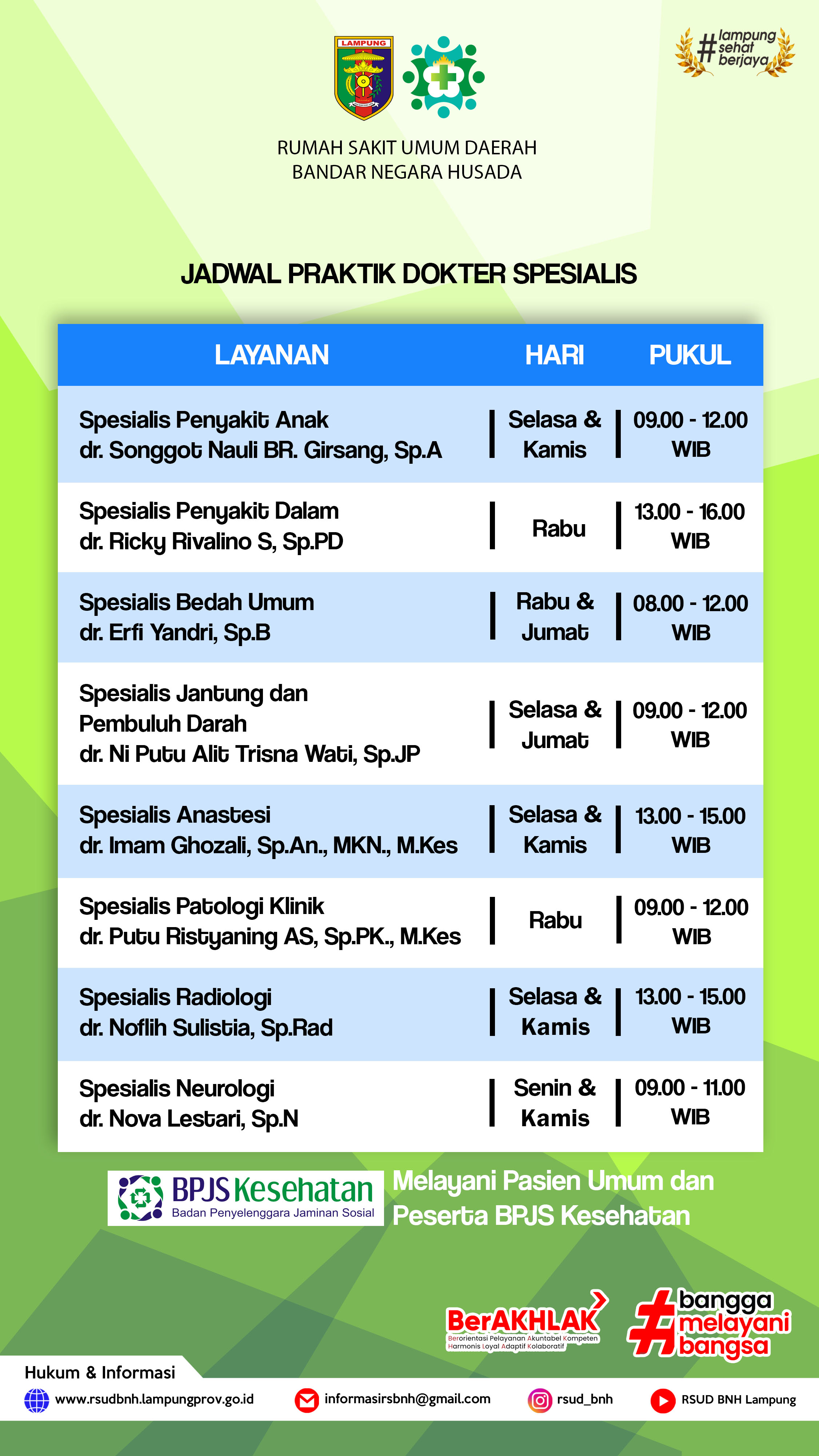 Jadwal Dokter Spesialis